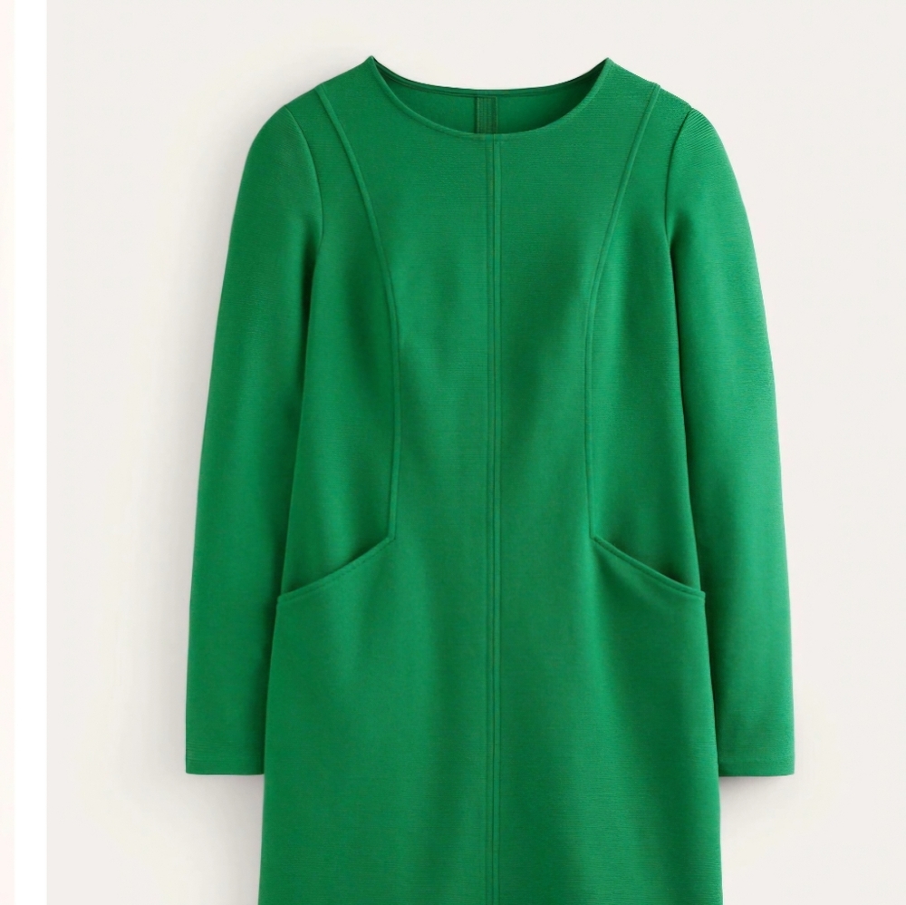Boden Ellen Ottoman Dress emerald Green